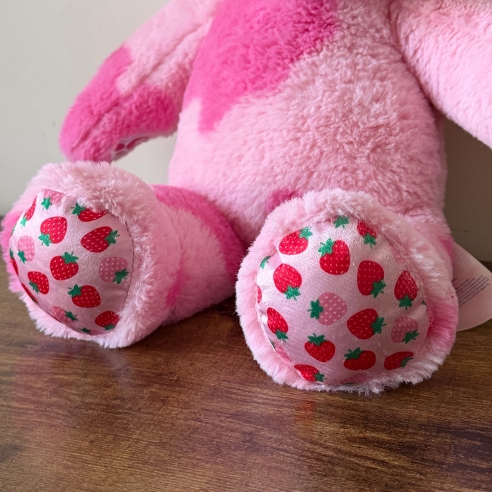 Build A Bear Pink Milkshake Strawberry Cow Plush Limited Release BAB Workshop - Picture 3 of 11